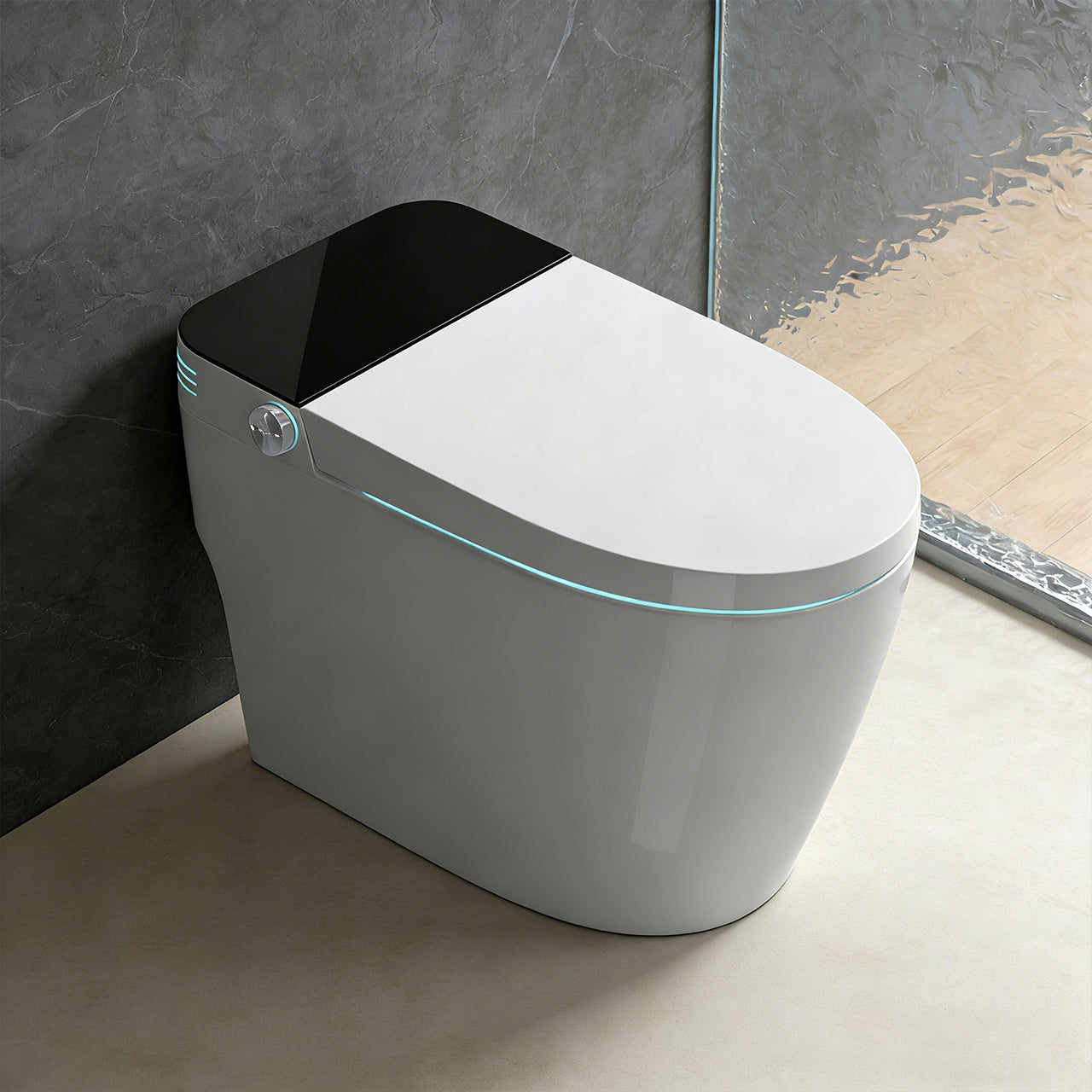 Voice-controlled Foam Shield Smart Toilet